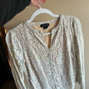 Rachel Zoe Cream Lace Women's Top